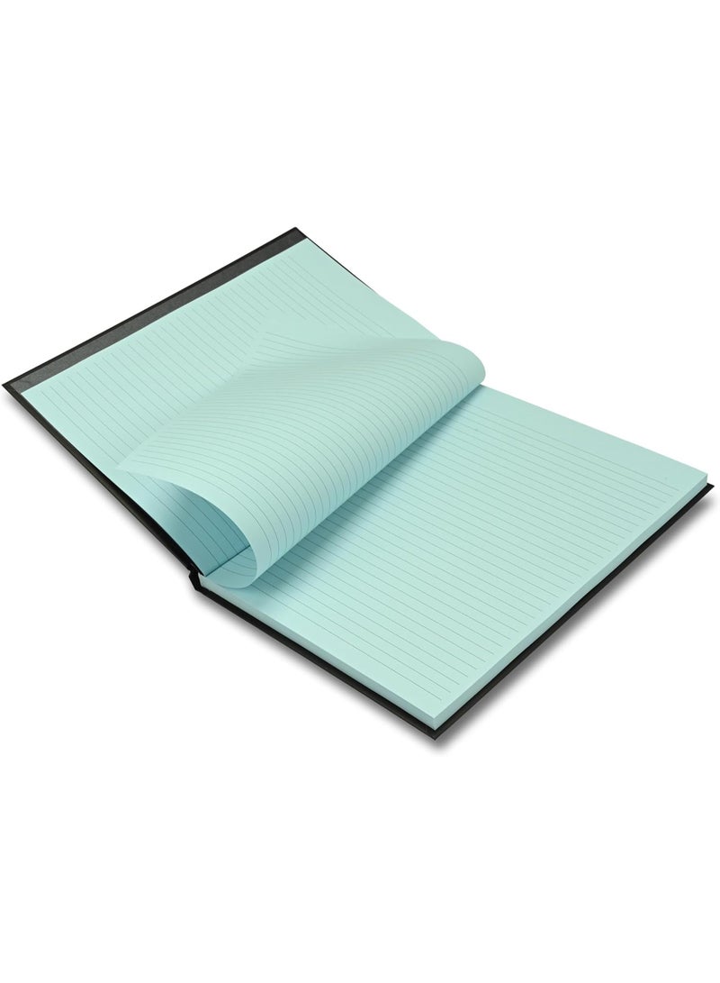 FIS Hard Cover Notebook, Glued Binding, A4 Size(210x297mm), 96 Sheets, 192 Pages, Pastel Blue Color Paper with 8mm Single Ruled, Packet of 5 Pieces, Black Cover Design-FSNBA4SL96PBL - Image 3